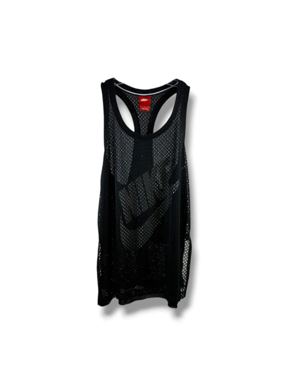 Nike Mesh Tank Top with Logo in Black Size M
